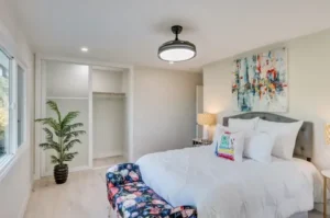 Spacious interior of a finished room addition