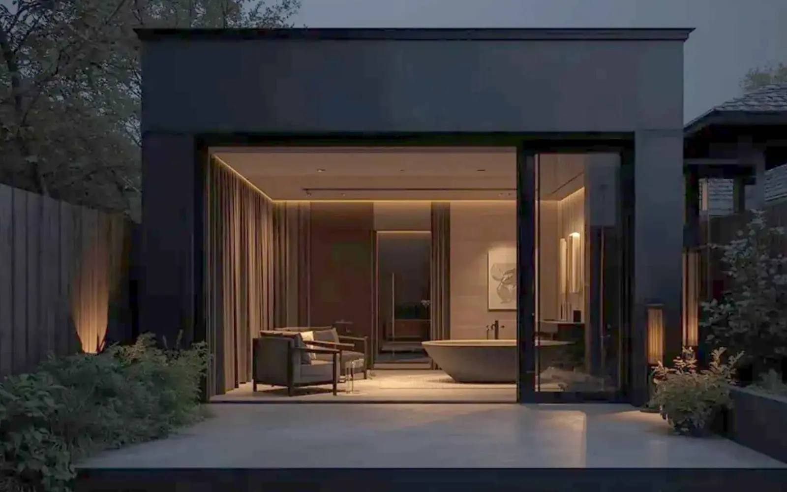 Garage converted to a bedroom or in-law suite