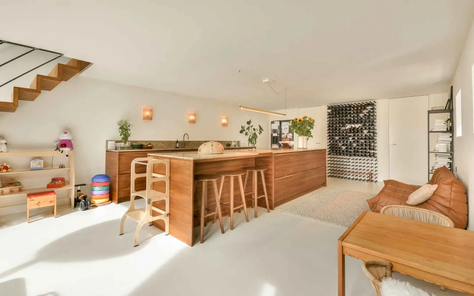 Open-concept layout reconfiguration in a Bay Area home remodel