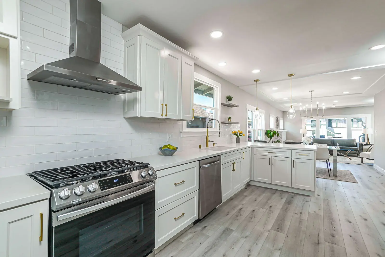 Completed kitchen remodel by CRBA with fresh cabinetry